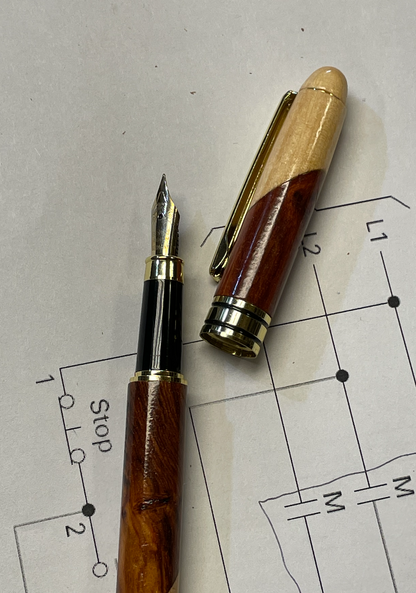 Maple and Rosewood Fountain Pen
