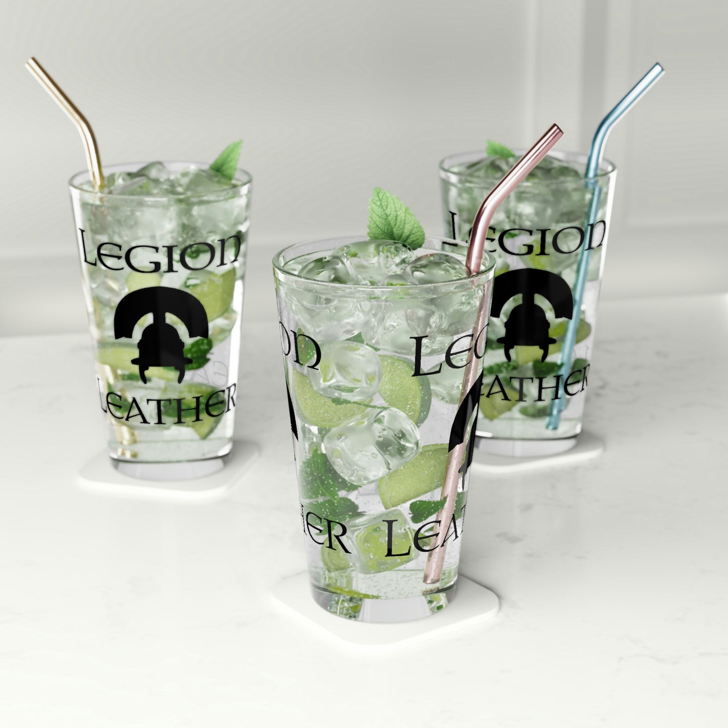 Legion Leather Pint Glass, 16oz